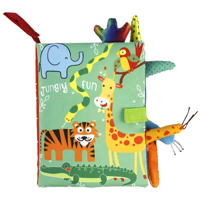 Livro Sensorial em Tecido Cauda de Animais Montessori — Bem Chegado