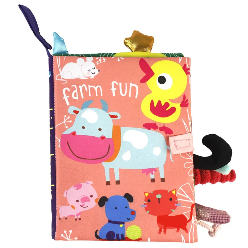 Livro Sensorial em Tecido Cauda de Animais Montessori — Bem Chegado