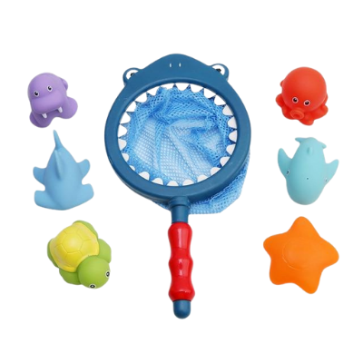 Pequeno Pescador Shark, brinquedo para banho com 7 peças — Bem Chegado