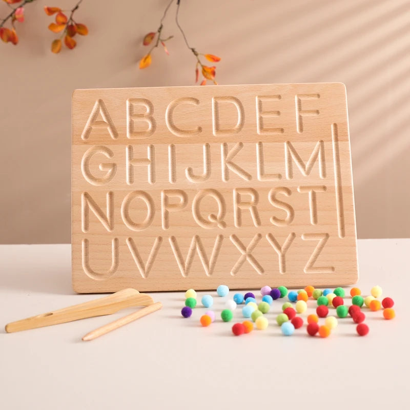 Placa de Aprendizagem Arco Íris Montessori - Letras e Números