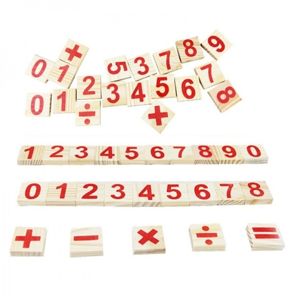 Hastes em Madeira - Operações Matemáticas - Bem Chegado - +7, 3-4, 5-6, Brinquedos, matemático, números, secaomontessori - Brinquedo educativo - Brinquedo montessori