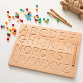 Placa de Aprendizagem Arco Íris Montessori - Letras e Números