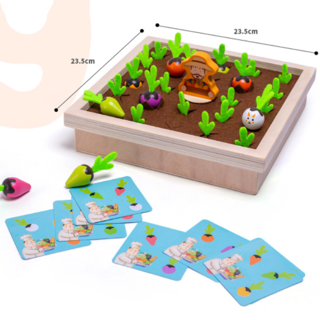 Horta Montessori - Brinquedo Educativo - Bem Chegado - 1-2, 6-12, Brinquedos, motora fina, secaomontessori, sensorial - Brinquedo educativo - Brinquedo montessori