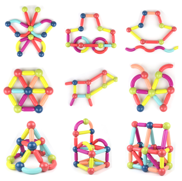 Kit Magnetic Pró - Blocos de Construção - Bem Chegado - +7, 3-4, 5-6, bloco, Brinquedos, criatividade - Brinquedo educativo - Brinquedo montessori