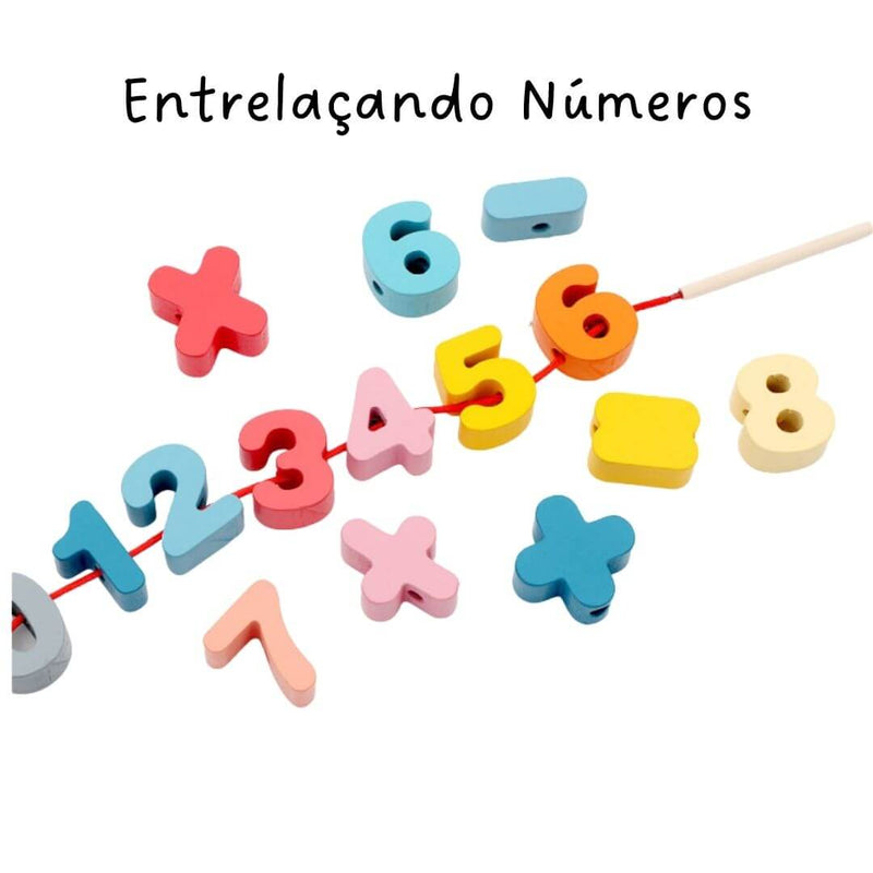 Peças de Madeira em Linha Bem Chegado - Bem Chegado - 1-2, 2-3, alfabeto, Brinquedos, números - Brinquedo educativo - Brinquedo montessori