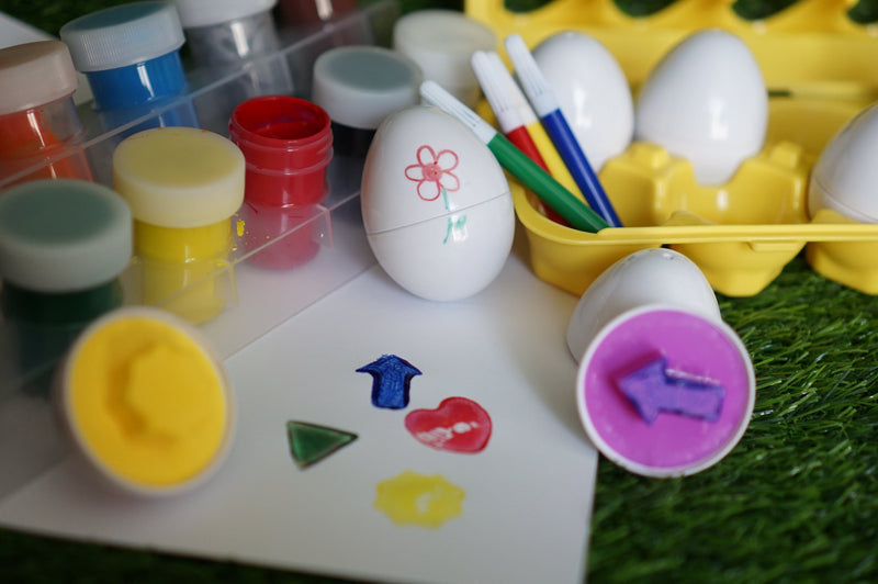 Eggs Puzzle - Reconhecimento de Formas - Bem Chegado - 1-2, 3-4, 6-12, bloco, blocos, Brinquedos, cores, formas, memória, raciocínio - Brinquedo educativo - Brinquedo montessori