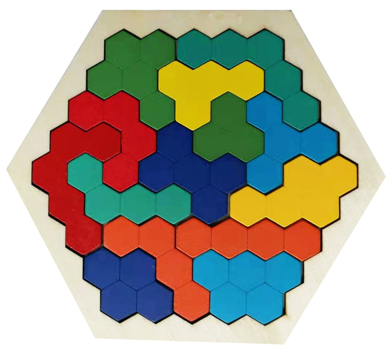 Quebra Cabeças Hexagonal - Bem Chegado - 2-3, 3-4, 5-6, Brinquedos, brinquedos3-5anos, memória, quebra-cabeça, raciocínio, secaomontessori - Brinquedo educativo - Brinquedo montessori