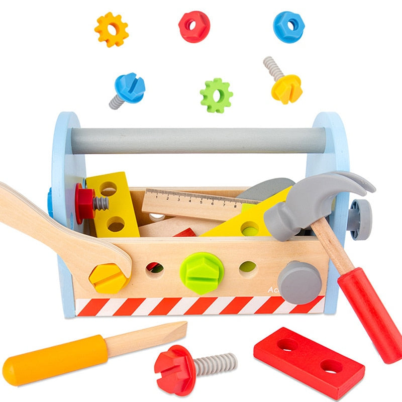 Caixa de ferramentas infantil - Bem Chegado - +7, 1-2, 3-4, 5-6, brinquedo, criatividade, faz de conta, montessori - Brinquedo educativo - Brinquedo montessori