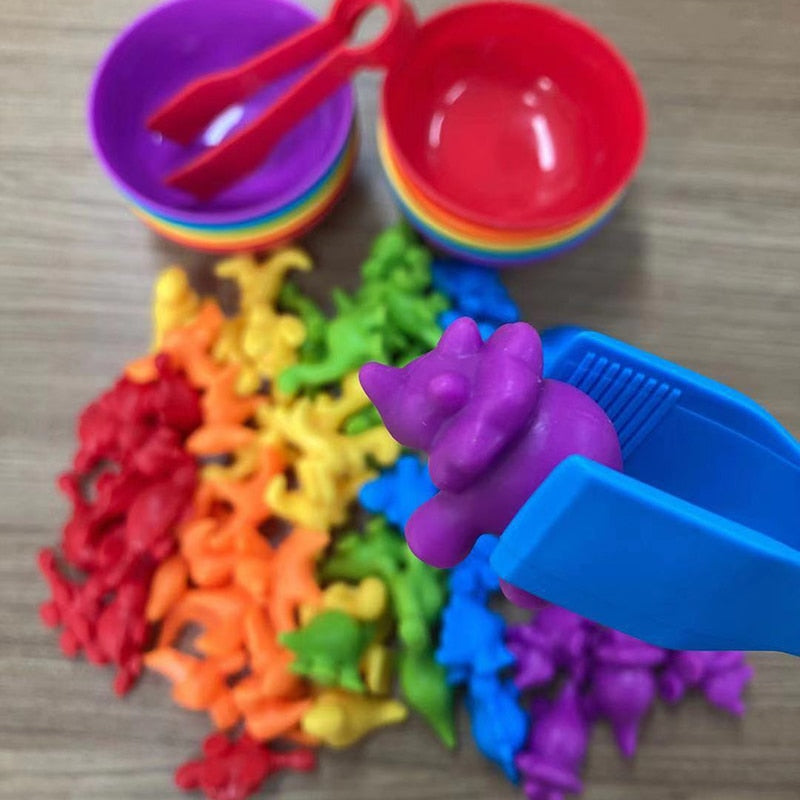 Mini Bichinhos de Classificação de Cores com Pinça - Bem Chegado - 1-2, 3-4, Brinquedos, cores, criatividade, secaomontessori - Brinquedo educativo - Brinquedo montessori