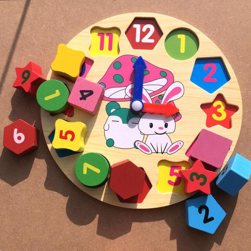Relógio Montessoriano com Quebra Cabeça - Bem Chegado - +7, 3-4, 5-6, Brinquedos, brinquedos+6anos, formas, quebra-cabeça, secaomontessori - Brinquedo educativo - Brinquedo montessori