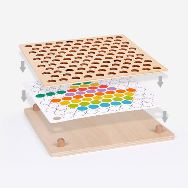 Jogo Sensorial Montessori - Brinquedo Educativo - Bem Chegado - 1-2, 3-4, 5-6, cores, montessori, motora fina, tabuleiro - Brinquedo educativo - Brinquedo montessori