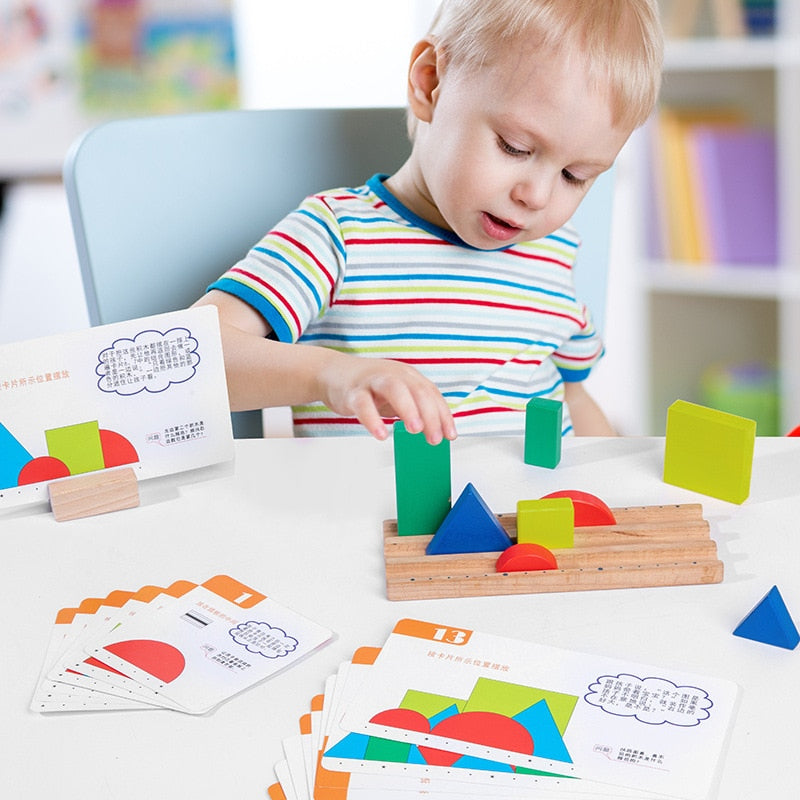 Jogo das Formas Geométricas - Brinquedo Montessoriano Educativo - Bem Chegado - 3-4, 5-6, blocos, Brinquedos, cores, criatividade, formas, secaomontessori - Brinquedo educativo - Brinquedo montessori