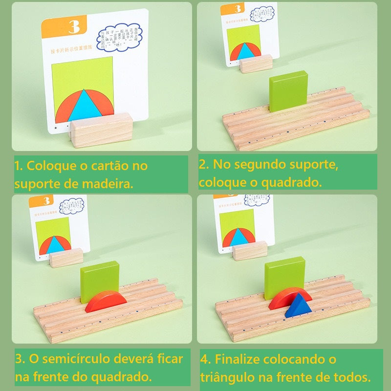Jogo das Formas Geométricas - Brinquedo Montessoriano Educativo - Bem Chegado - 3-4, 5-6, blocos, Brinquedos, cores, criatividade, formas, secaomontessori - Brinquedo educativo - Brinquedo montessori