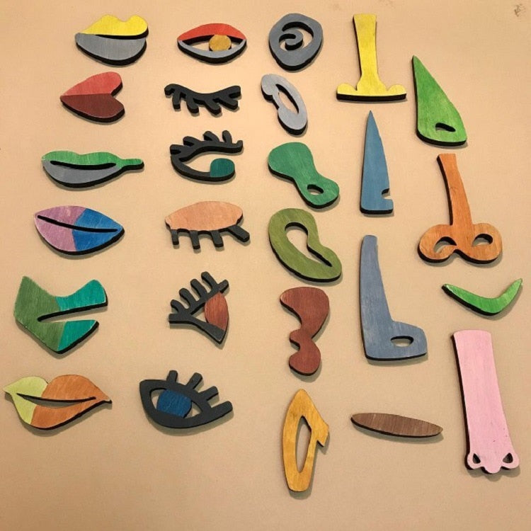 Quebra-Cabeça Pablo Picasso - Bem Chegado - +7, 3-4, 5-6, Brinquedos, brinquedos+6anos, criatividade, formas, quebra-cabeça, raciocínio - Brinquedo educativo - Brinquedo montessori