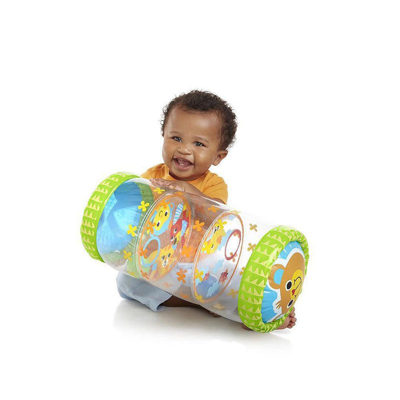Rolo Inflável com chocalho - Bem Chegado - 0-6, brinquedo, Brinquedos, equilíbrio - Brinquedo educativo - Brinquedo montessori