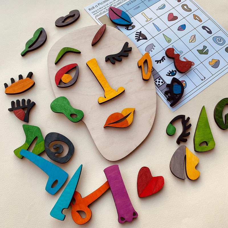 Quebra-Cabeça Pablo Picasso - Bem Chegado - +7, 3-4, 5-6, Brinquedos, brinquedos+6anos, criatividade, formas, quebra-cabeça, raciocínio - Brinquedo educativo - Brinquedo montessori