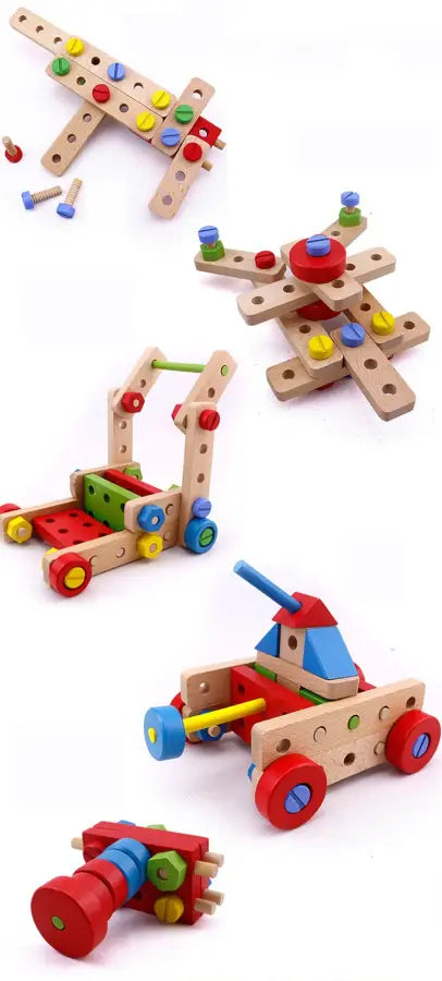Peças de Construção em Madeira - Brinquedo Educativo Bem Chegado - Bem Chegado - +7, 1-2, 3-4, 5-6, bloco, Brinquedos, secaomontessori - Brinquedo educativo - Brinquedo montessori