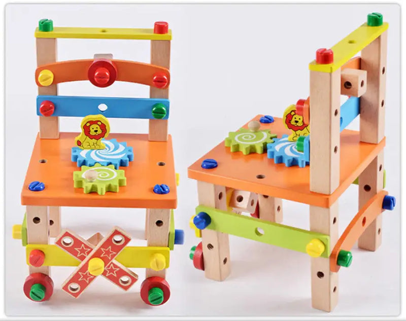 Cadeirinha Montessoriana de Montar - Bem Chegado - +7, 3-4, 5-6, blocos, Brinquedos, criatividade, montessori - Brinquedo educativo - Brinquedo montessori