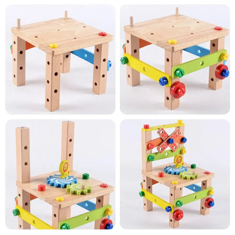 Cadeirinha Montessoriana de Montar - Bem Chegado - +7, 3-4, 5-6, blocos, Brinquedos, criatividade, montessori - Brinquedo educativo - Brinquedo montessori