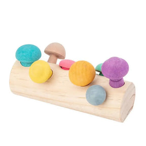 Cogumelo Montessori em madeira - Brinquedo Educativo - Bem Chegado - 0-6, 6-12, Brinquedos, motora fina, secaomontessori - Brinquedo educativo - Brinquedo montessori