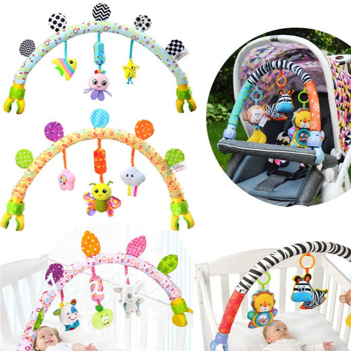 Arco de Atividades para Carrinho ou Berço Bem Chegado - Bem Chegado - 0-12, 0-6, 6-12, brinquedo, móbile, sensorial, visual - Brinquedo educativo - Brinquedo montessori